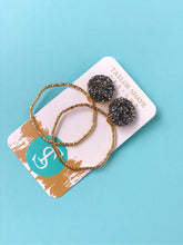 Load image into Gallery viewer, Glitter Top Hoops: Rose/Mix / Round