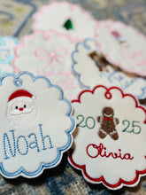Load image into Gallery viewer, Custom Embroidered Christmas Ornament
