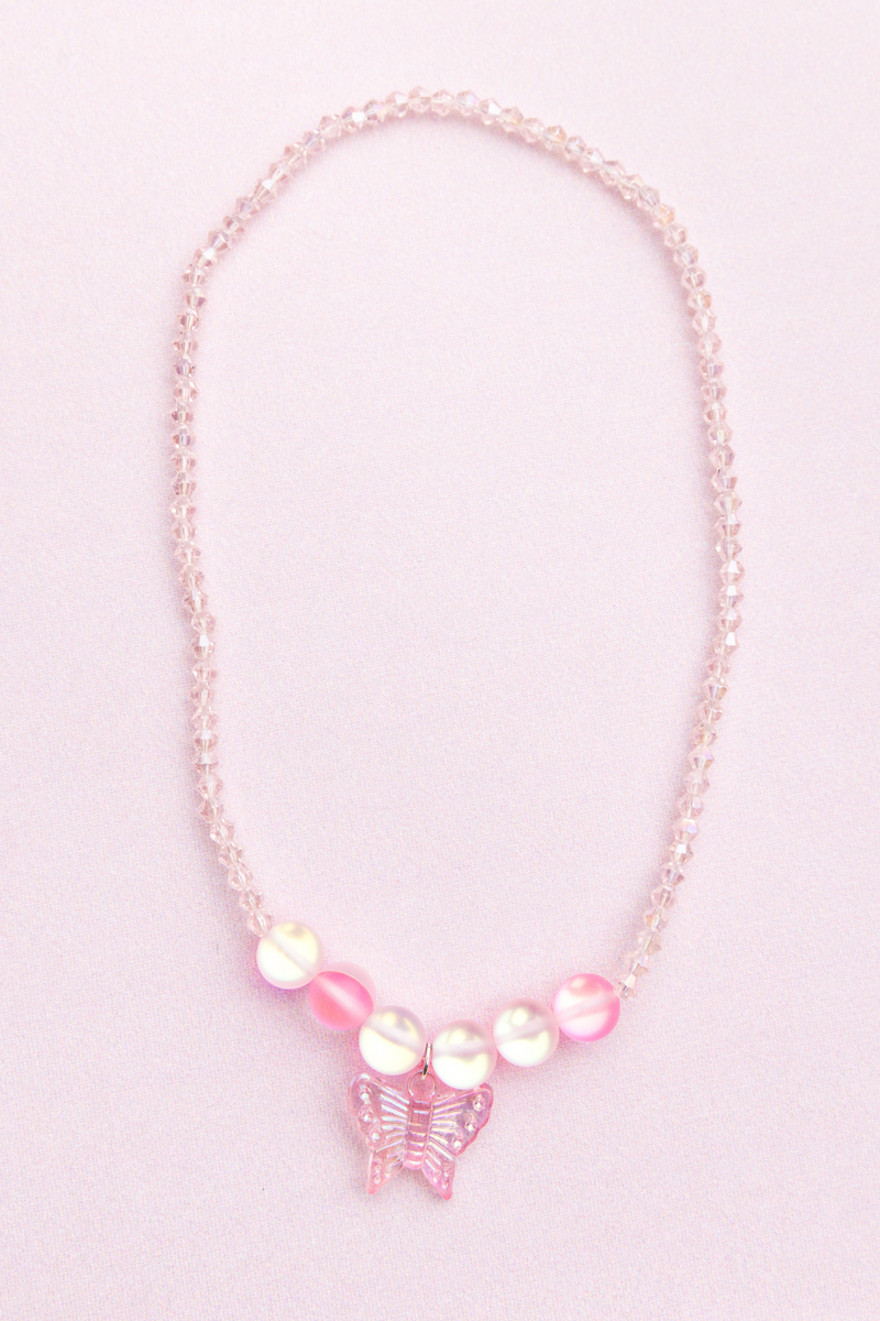 Great Pretenders - Boutique Holo Pink Crystal Necklace