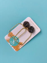 Load image into Gallery viewer, Glitter Top Hoops: Rose/Mix / Round