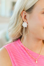 Load image into Gallery viewer, Matte Flower Hoops: Matte White / Round