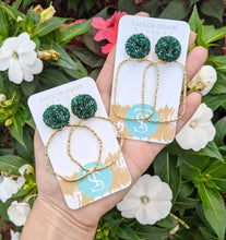 Load image into Gallery viewer, Glitter Top Hoops: Rose/Mix / Round