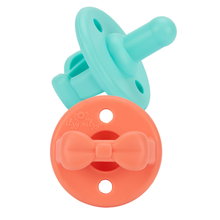 Load image into Gallery viewer, Sweetie Soother™ Pacifier Sets (2-pack): Toast + Buttercream Braids