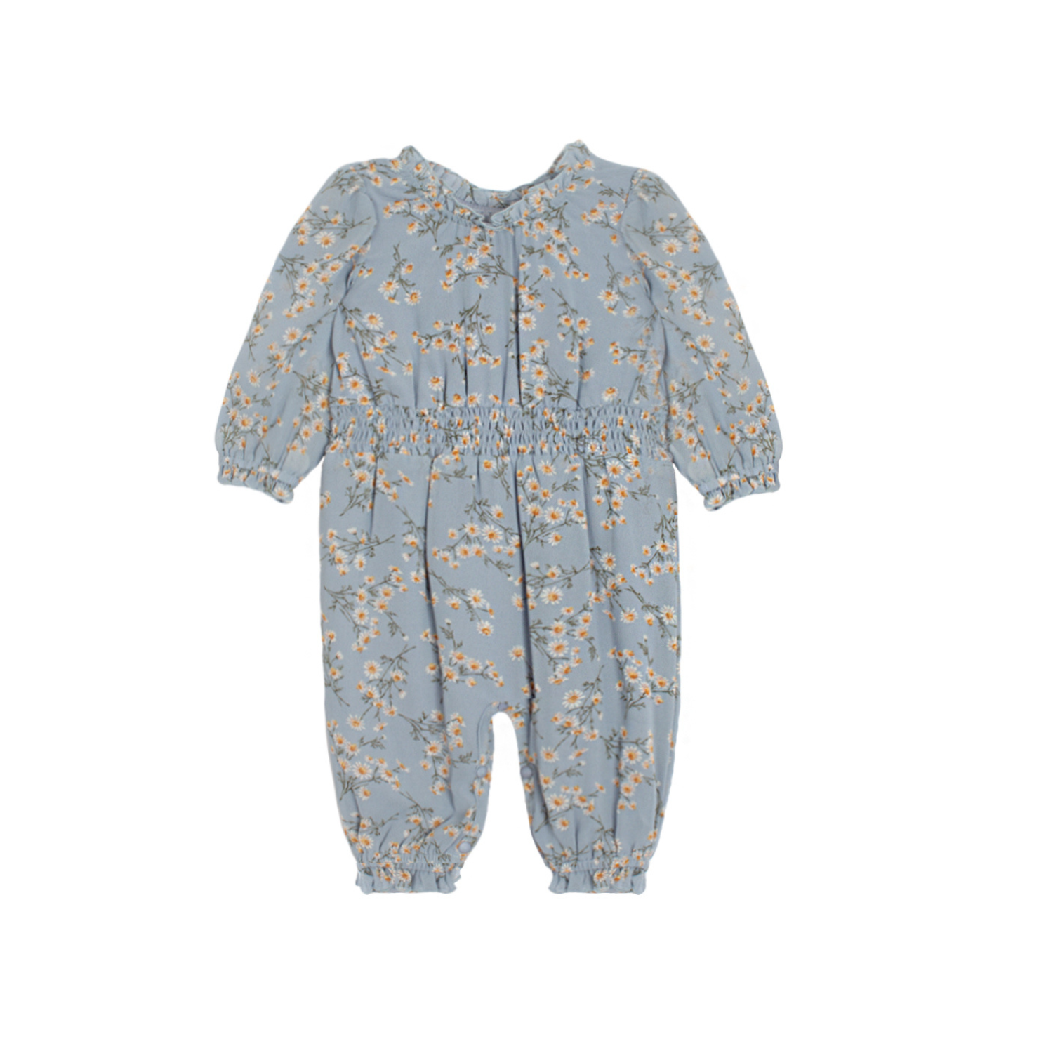 Blue Dream of Daisies Chiffon Romper Mabel and Honey Home Grown
