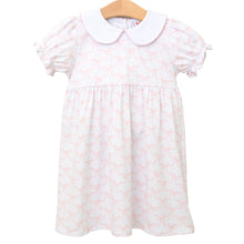 Load image into Gallery viewer, Pink Trellis Bow Charlotte Dress