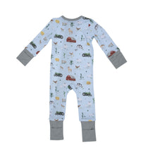 Load image into Gallery viewer, Big Red Barn Blue 2 Way Zipper Romper Bamboo Angel Dear
