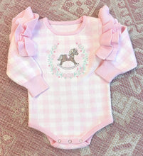 Load image into Gallery viewer, Pink Ruffle Gingham Bubble