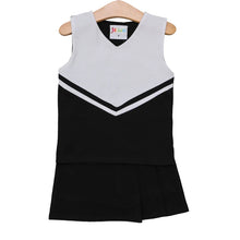 Load image into Gallery viewer, Cheer Uniform Skort Set- Black/ White (Can be Monogrammed)