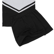 Load image into Gallery viewer, Cheer Uniform Skort Set- Black/ White (Can be Monogrammed)