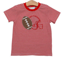 Load image into Gallery viewer, Football Applique T-Shirt- Red Stripe
