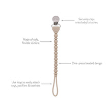 Load image into Gallery viewer, Sweetie Strap™ Silicone One-Piece Pacifier Clips: Buttercream
