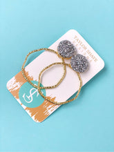 Load image into Gallery viewer, Glitter Top Hoops: Rose/Mix / Round