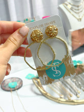 Load image into Gallery viewer, Glitter Top Hoops: Rose/Mix / Round