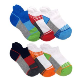 Jefferies Socks - Sport Half Cushion Tab Low Cut Socks - 6 pairs - Boys