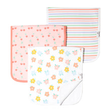 Load image into Gallery viewer, Copper Pearl - Premium Burp Clothes - Cheery Burp Cloth Set
