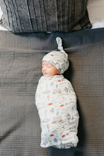 Load image into Gallery viewer, Copper Pearl - Knit Swaddle Blanket - Trout
