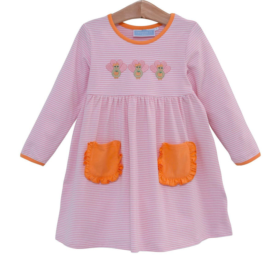 Turkey Trio Embroidery Dress - Trotter Street