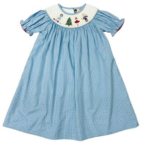 Load image into Gallery viewer, Nutcracker Smocked Bishop Dress
