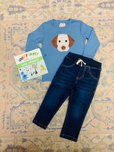 Load image into Gallery viewer, Slate Blue Dog Applique Shirt
