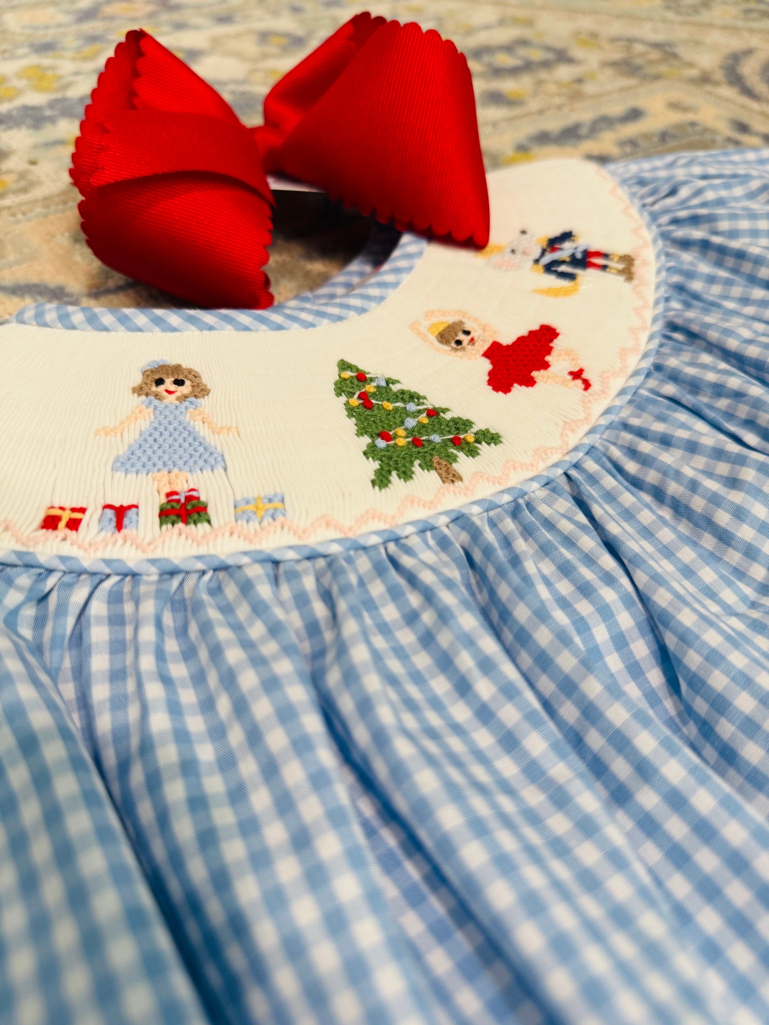 nutcracker smocked dress Nutcracker Smocked Bishop Dress – Home Grown at Heart