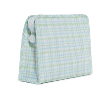 Load image into Gallery viewer, Roadie Large Zip Pouch- Classic Plaid Green
