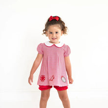 Load image into Gallery viewer, Game Day Pleat Bloomer Set- Red Stripe
