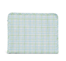 Load image into Gallery viewer, Roadie Large Zip Pouch- Classic Plaid Green
