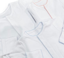 Load image into Gallery viewer, Organic Cotton with Pink Picot Trim Footie with hat
