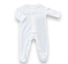 Load image into Gallery viewer, Organic Cotton with Pink Picot Trim Footie with hat
