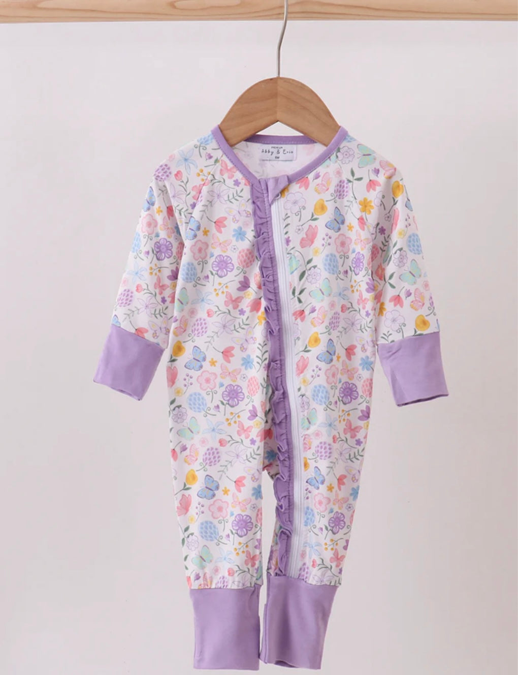 Premium Butterfly Garden Bamboo Romper