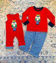 Load image into Gallery viewer, Red Nutcracker Embroidered Boy&#39;s Set
