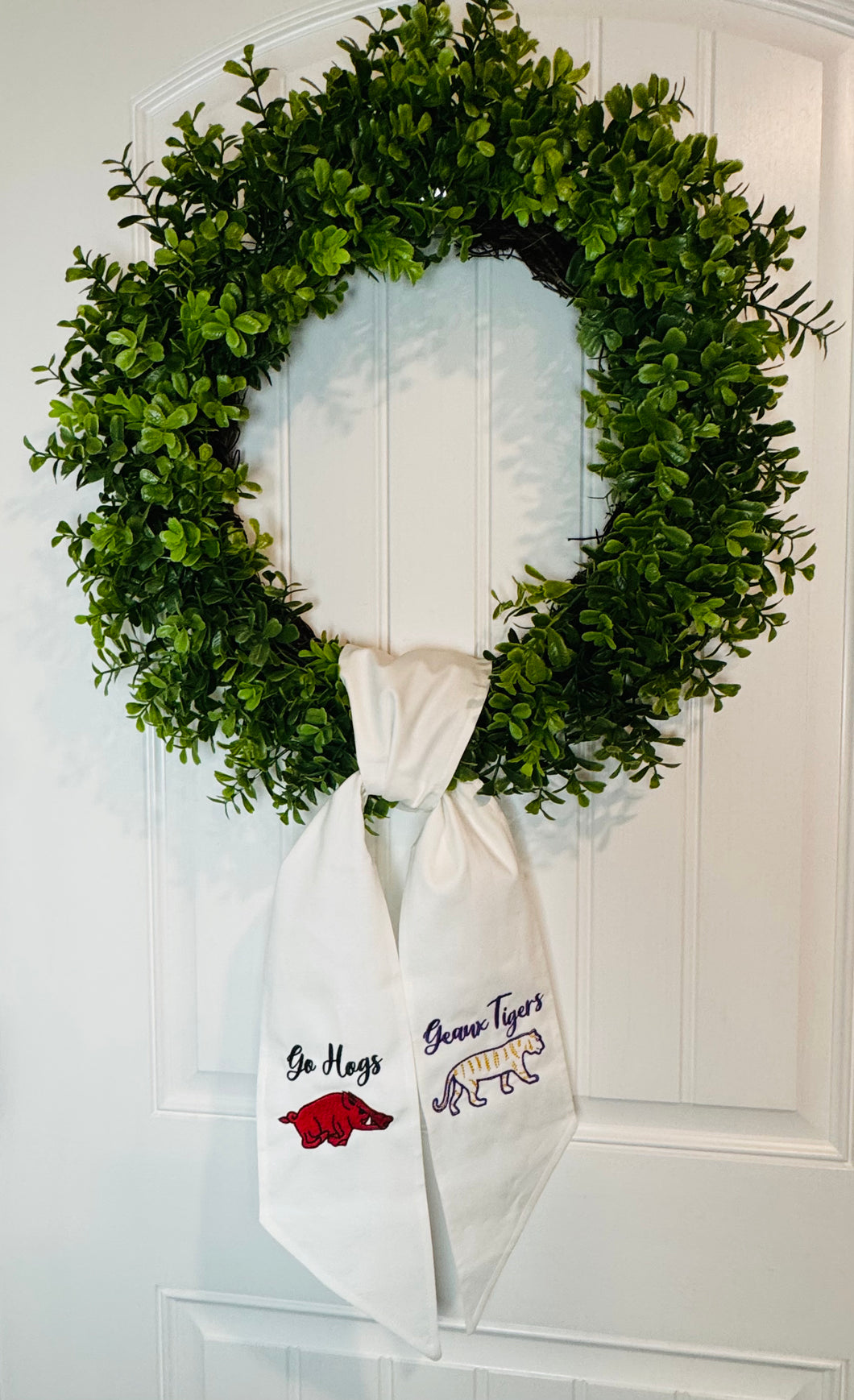 Custom Double Sided Wreath Sash