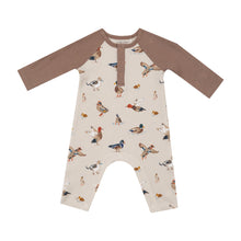 Load image into Gallery viewer, Ducks Long Sleeve Raglan Henley Romper
