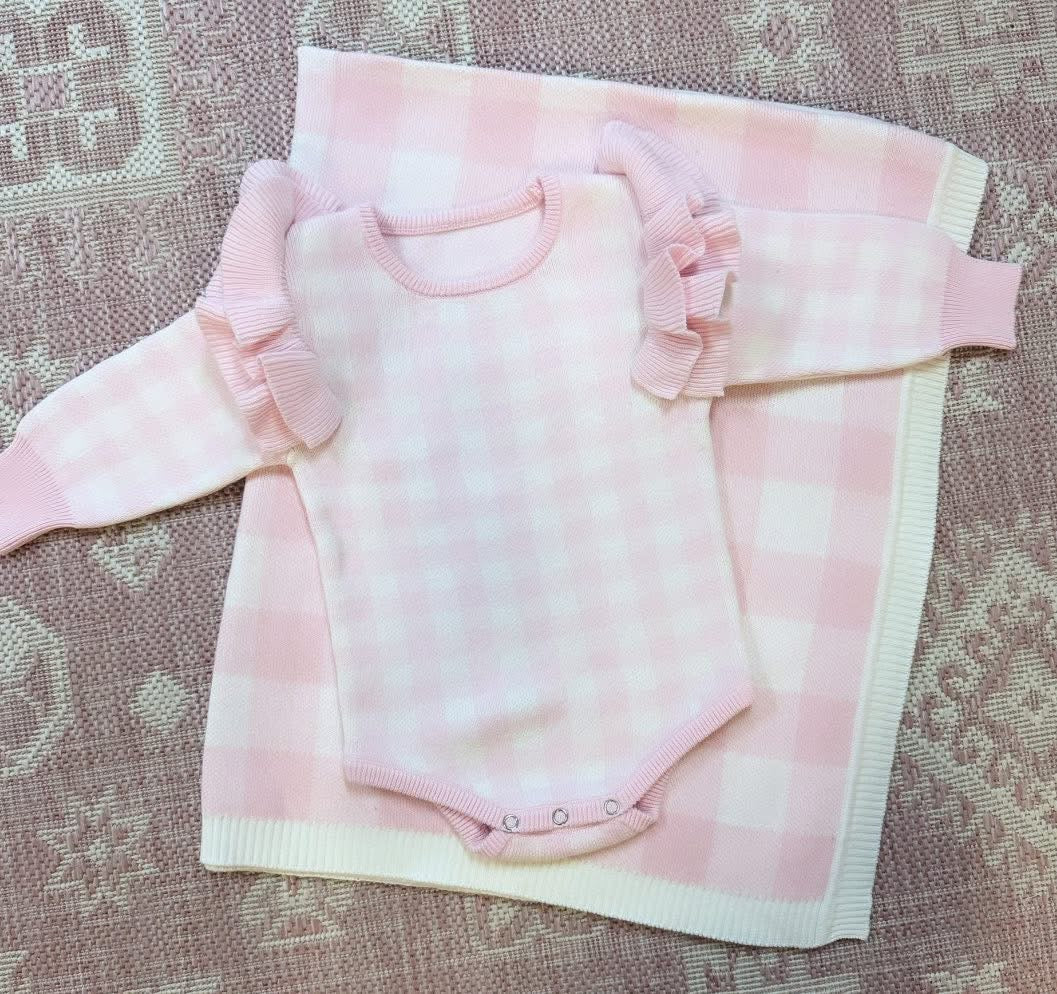 Pink Ruffle Gingham Bubble