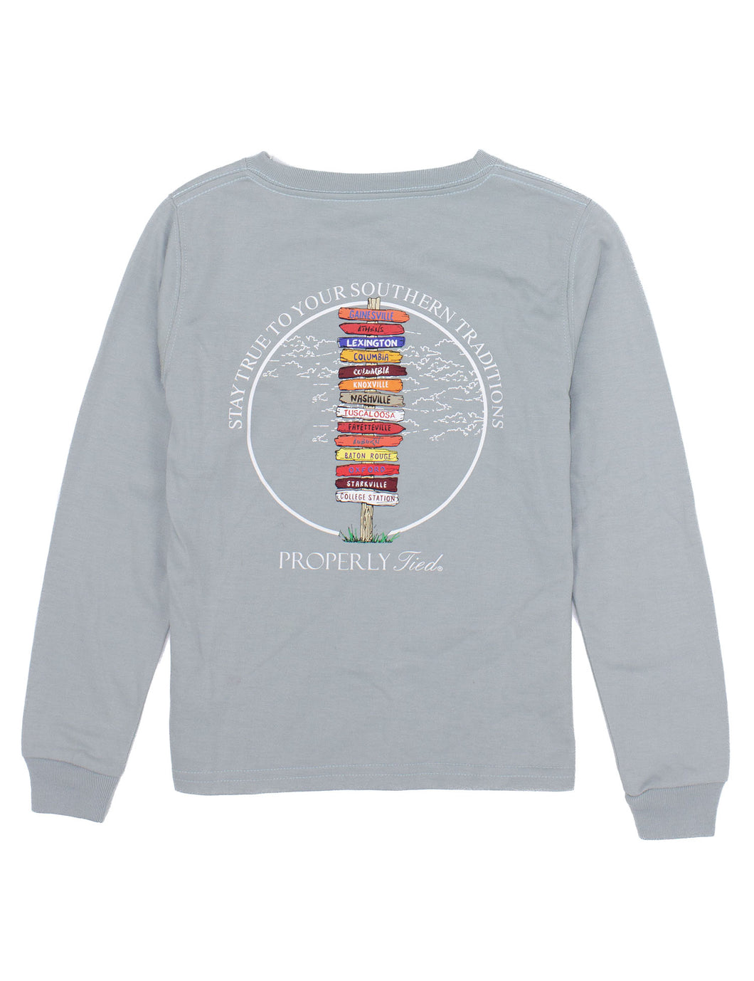 Properly Tied-Long Sleeve Stay True- Chrome Grey