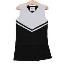 Load image into Gallery viewer, Cheer Uniform Skort Set- Black/ White (Can be Monogrammed)
