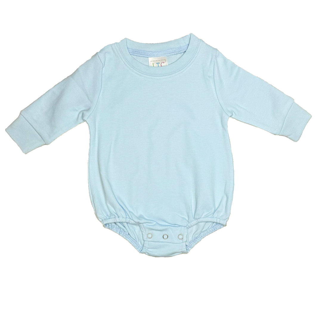 Unisex Long Sleeve Knit Bubble: Baby Blue / 3m