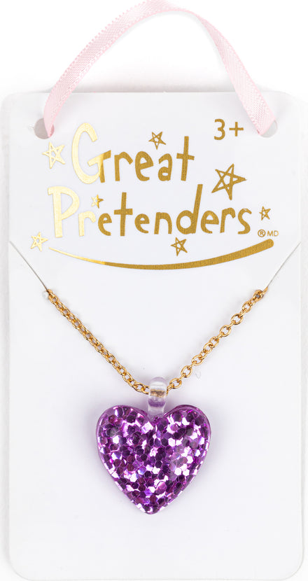 Great Pretenders - Boutique Glitter Heart Necklace, Assorted