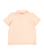 Load image into Gallery viewer, Salmon Micro Stripe Knit Short Sleeve Performance Polo: Orange
