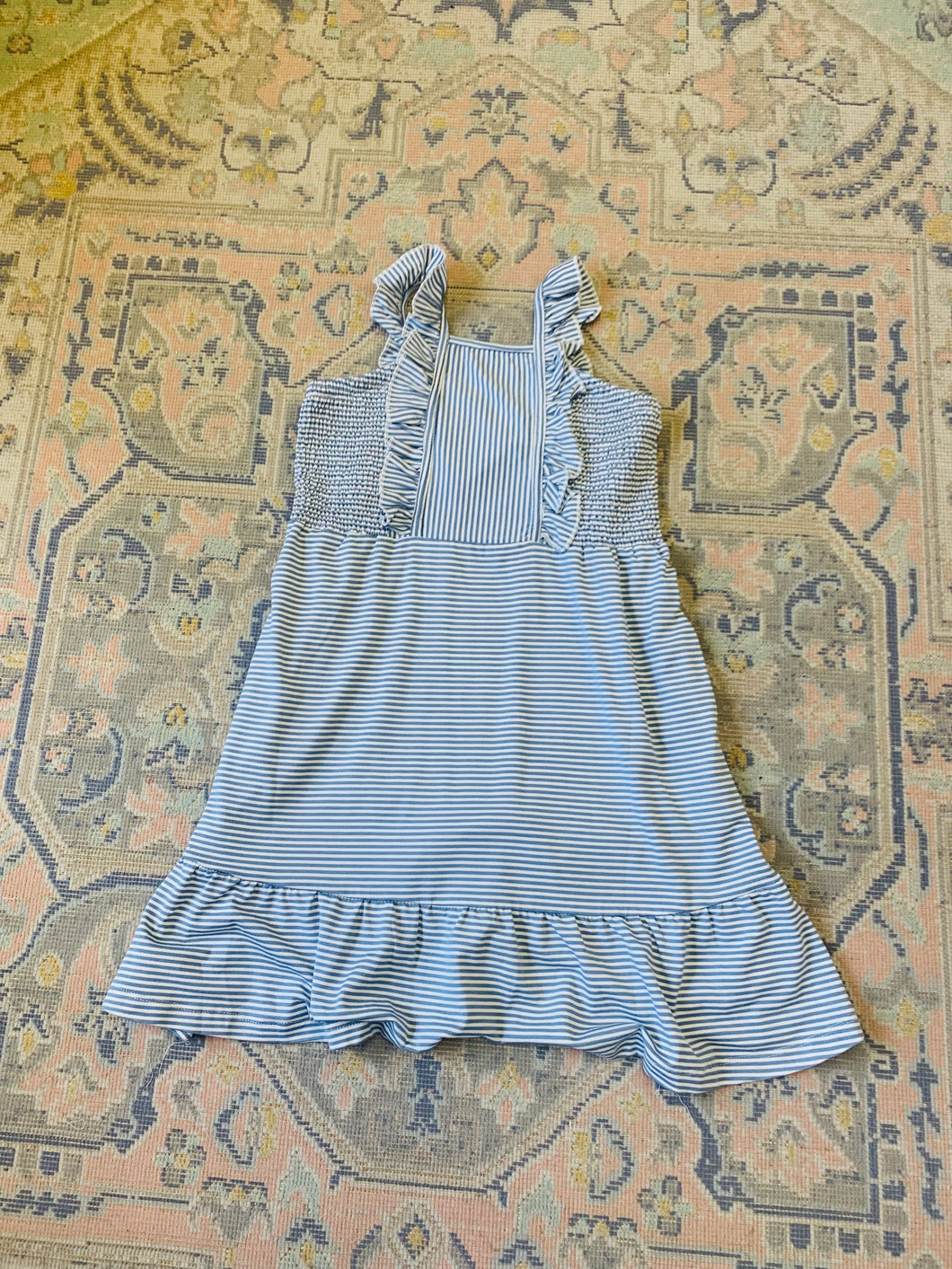 Ameera Dress- Blue and White Stripe