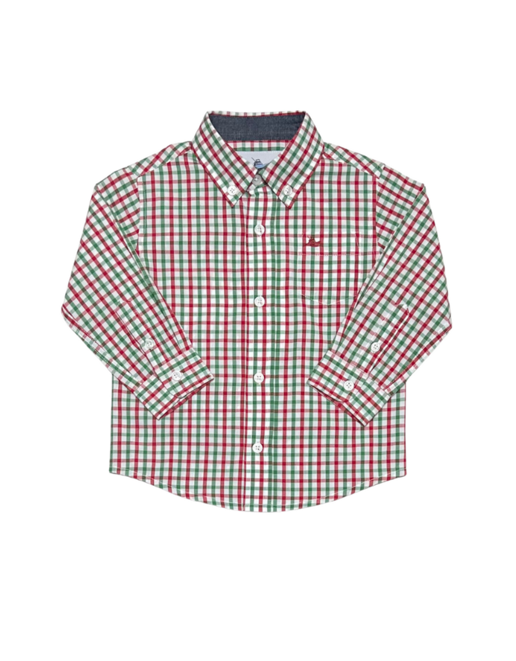 Southbound - Red and Green Long Sleeve Destin Dress Shirt