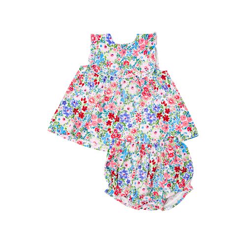 London Floral Ruffle Top and Bloomer Set