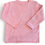 Pink Rolled Neck Sweater- Embroidery
