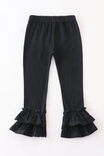 Load image into Gallery viewer, Black Ruffle Leggings
