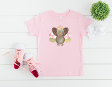 Load image into Gallery viewer, PREORDER- Girl&#39;s Thanksgiving Turkey Toddler Tee
