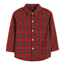 Load image into Gallery viewer, LIL Cactus - Red and Green Tartan Button Up
