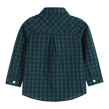 Load image into Gallery viewer, LIL Cactus - Blue and Green Gingham Boy Dress Shirt
