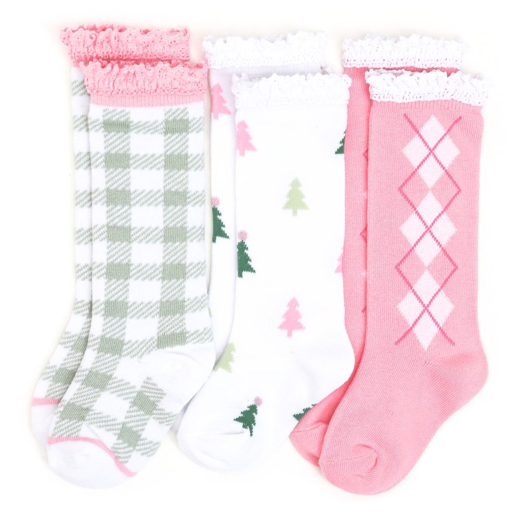 Winter Wonderland Knee High Socks 3-Pack: 4-6 YEARS