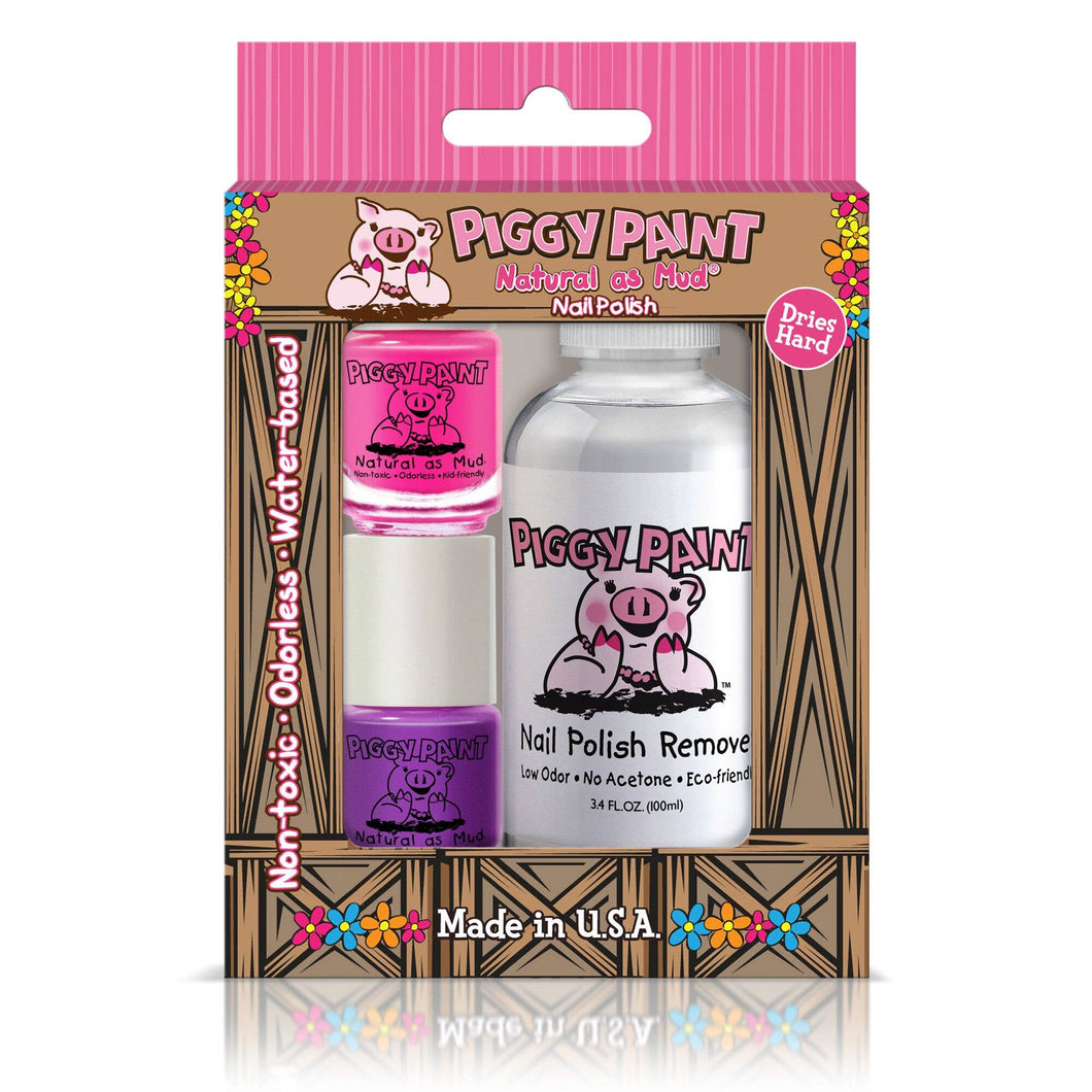 Piggy Paint - 2 Nail Polishes And Remover Box Set