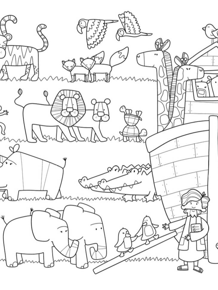 Noah's Ark Coloring Mat
